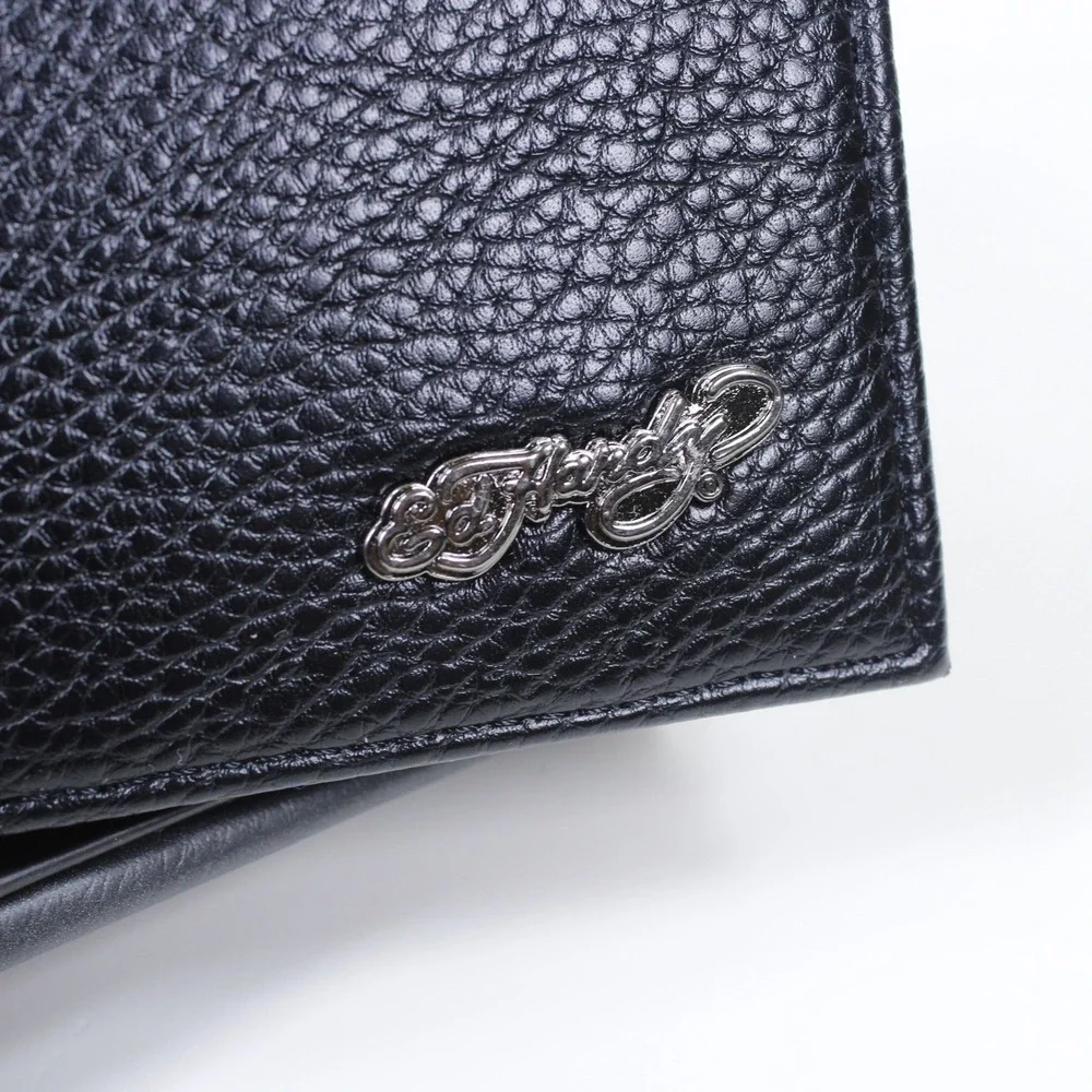 Ed Hardy Men's Black Bifold Wallet and Valet Tray Gift Set Love Kills Slowly NIB